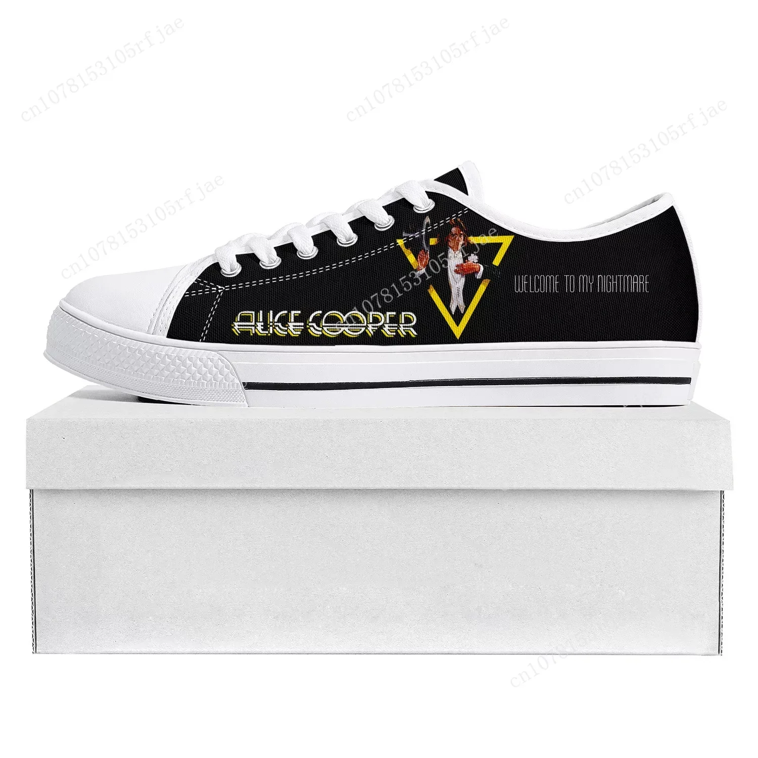 Alice Cooper Rock Singer Low Top High Quality Sneakers Mens Womens Teenager Canvas Sneaker  Prode Casual Couple Shoe Custom Shoe