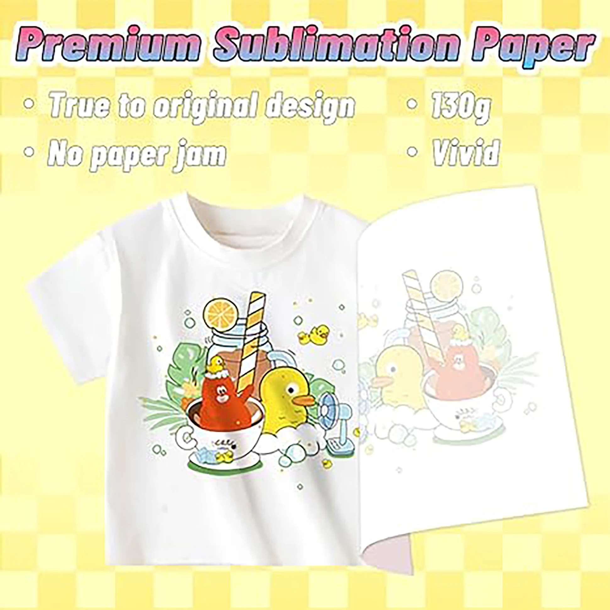 8.5x11 في 105 جرام 100 ورقة التسامي ورقة نقل الحرارة طابعة نافثة للحبر مع حبر التسامي على نسيج خفيف الوزن لتقوم بها بنفسك