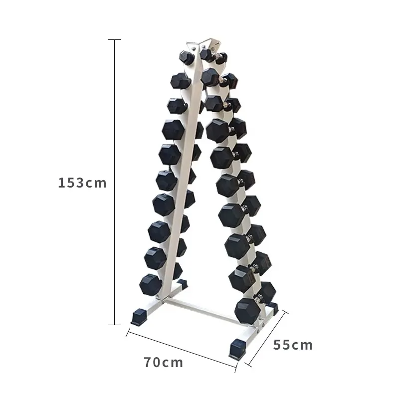 Multi-Layer Metal Dumbbell Rack - Stand-Type Storage Solution with Fixed Holders, Securely Organizes Multiple Dumbbells