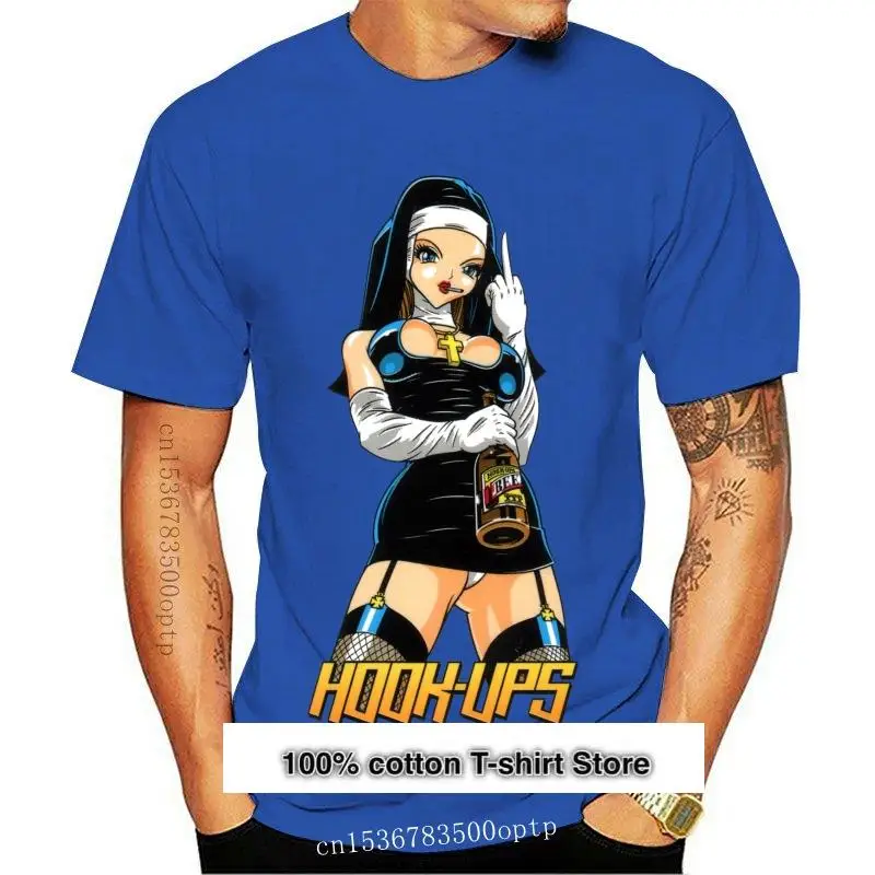 Camiseta Sexy de Hook Ups A Nun 2024 para hombre, ropa de tendencia, S,M,L,Xl,2Xl, talla de EE. UU. 2024