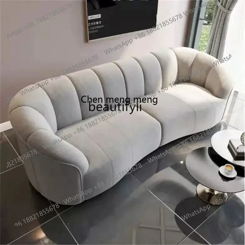 z183 Y48 Modern minimalist club receives creative special-shaped light luxury clothing store curved sofa