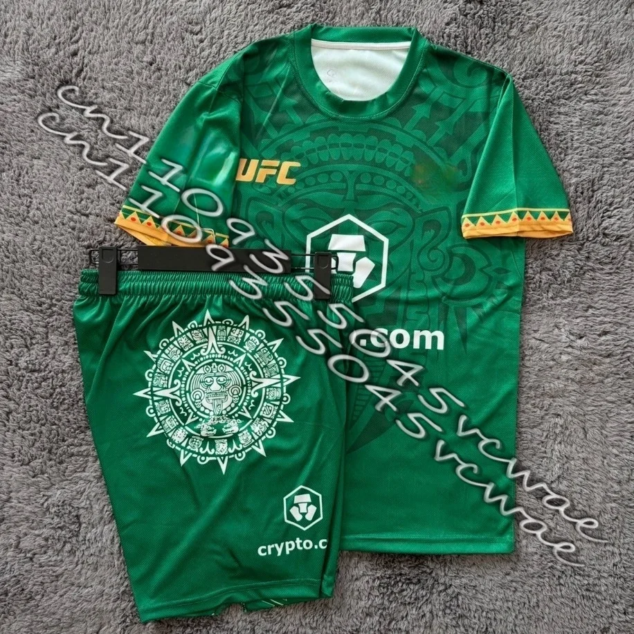 

Комплект для тренировок UFC MMA: шорты и футболка с коротким рукавом для мужчин, дышащий, быстросохнущий, для единоборств, муай-тай, Макс Холлоуэй, красный