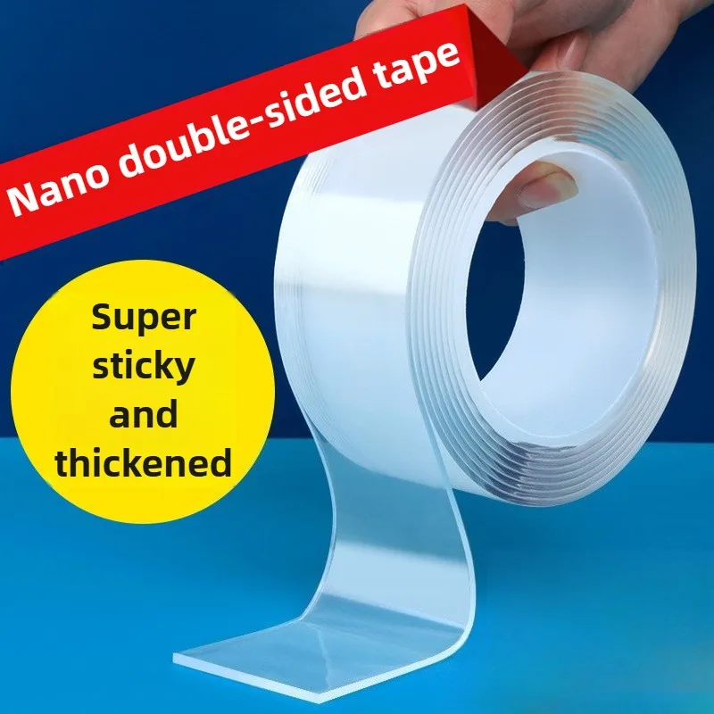 شريط نانو سميك مع التصاق قوي، قابل للغسل، شريط سحري خالٍ من البقايا، شريط نانو شفاف من الأكريليك على الوجهين #2