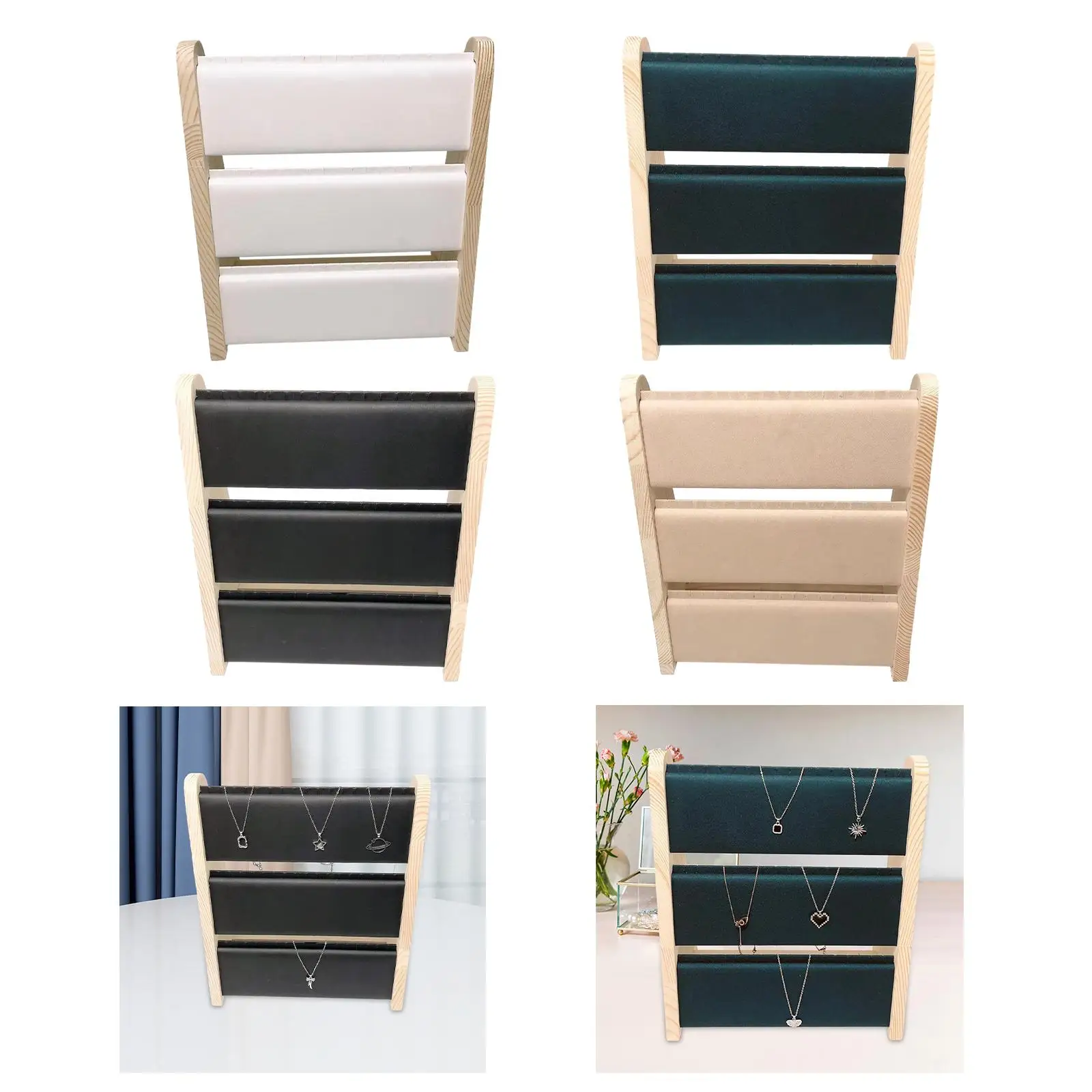 

Necklace Display Stand Necklace Chain Pen Holder Solid Wood Jewelry Holder