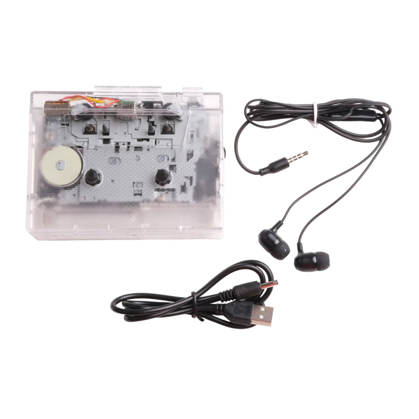 Compact Cassette Player USB for Tape Digitization to For MP3 Format Fast FF RW Buttons and Radio Tuner Built-in