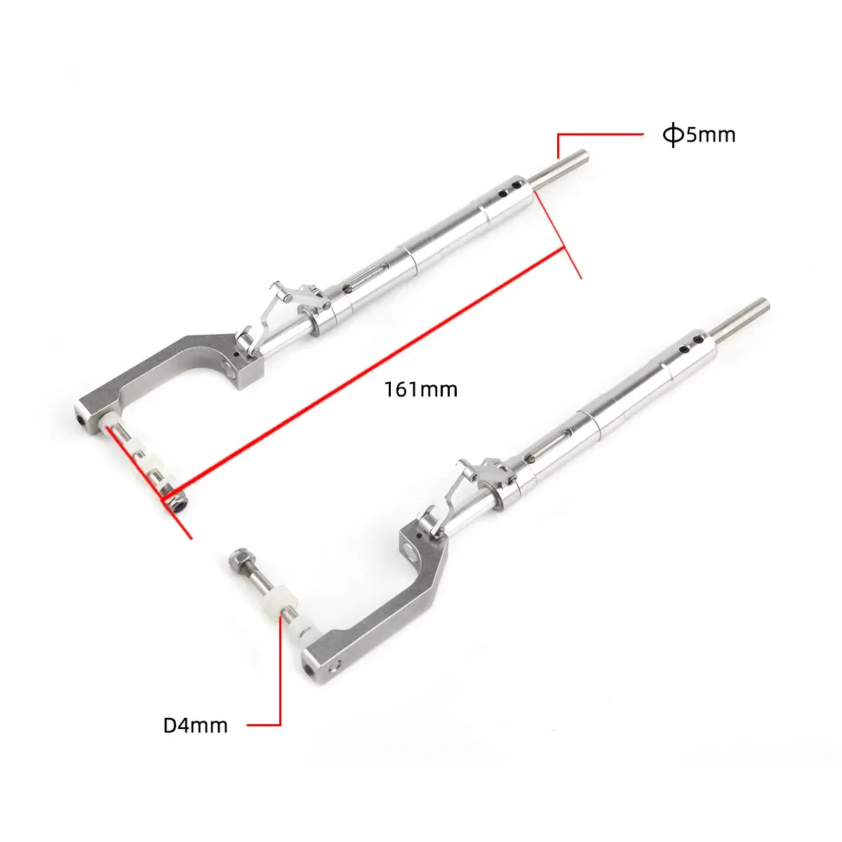 Train d'atterrissage absorbant les chocs Mustang P-51, jambe de force en métal usiné CNC pour modèle d'avion RC