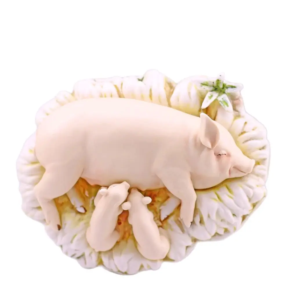 3D Mammalian Pig Silicone Mould Chocolate Candy Decoration Cake Sugarcraft Baking Mold DIY Resin Clay Plaster Wax Soap