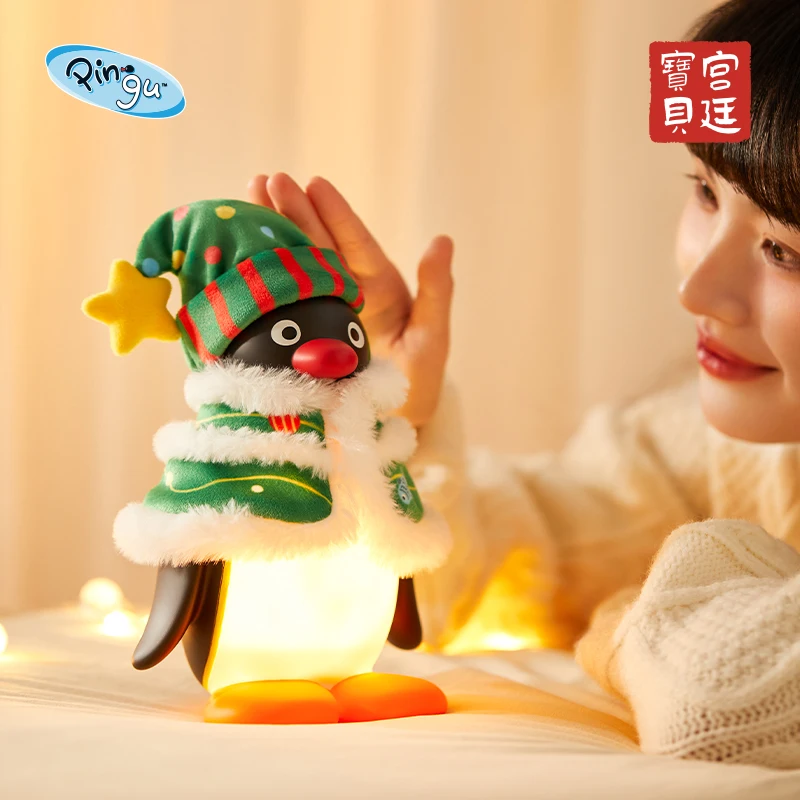 

Новый натуральный ночник Pingu Penguin, периферийный светильник для похлопывания, прикроватная лампа с изображением животных, украшение для детей, день рождения, Рождество