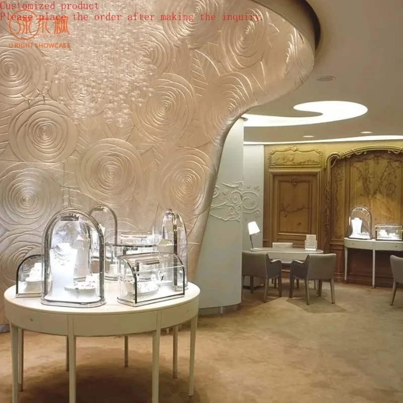 

Custom.Custom Luxury Jewelry Display Cabinet - High - End Glass Showcase for Boutique Jewelry Store Customization