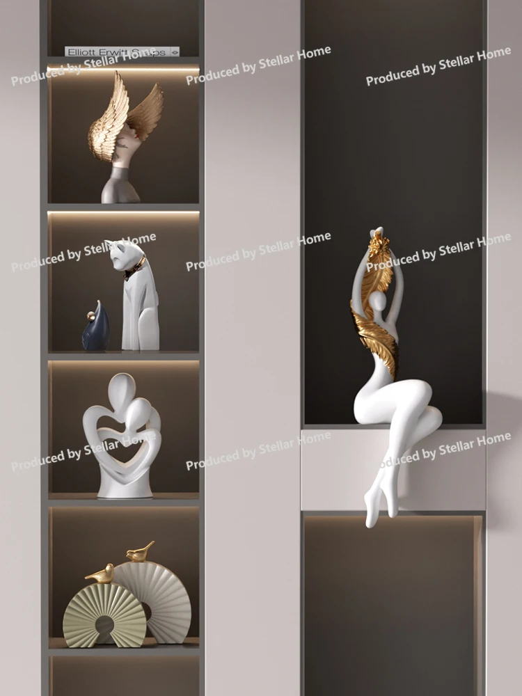Entrance Partition Ornament Entry Living Room TV Cabinet Wine Cabinet Decoration Office Art Soft Decoration Handicrafts