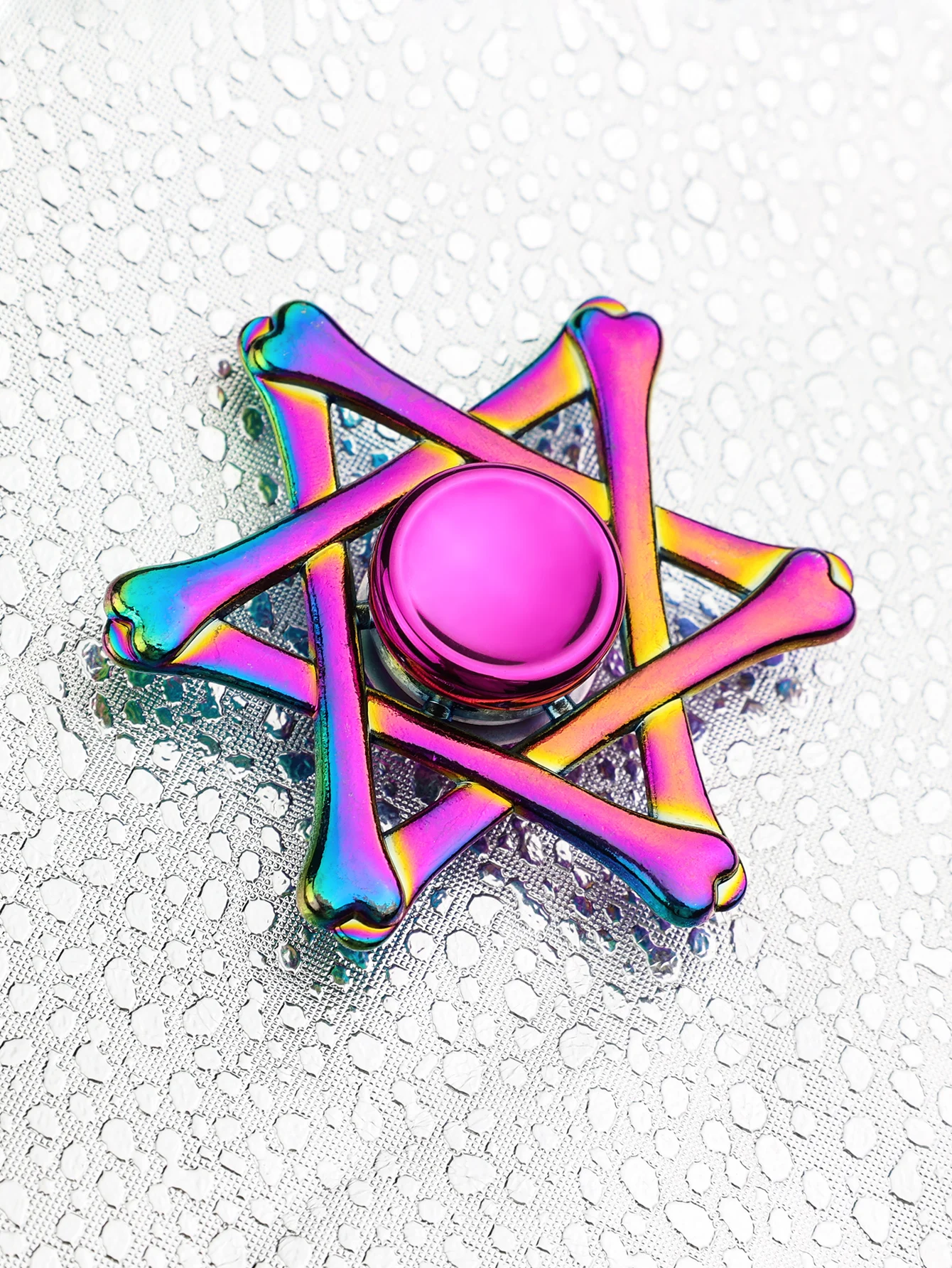 사무실 스트레스 완화 및 엔터테인먼트를 위한 다채로운 아연 합금 Fidget Spinner 장난감 휴대용 핸드헬드 스피닝 탑