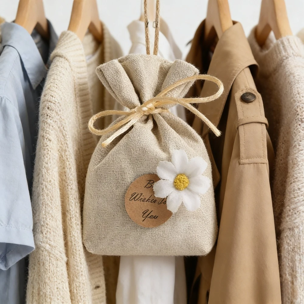 四季対応リネンポーチ香り袋、クラシックな香りで衣類の臭いを消 - Home Fragrance Linen のレビューと価格