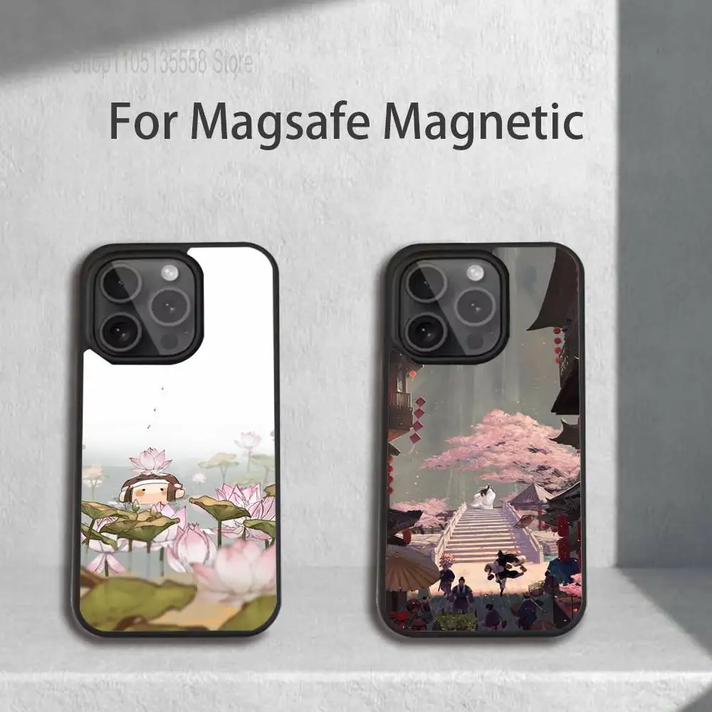 حافظة هاتف مو داو زو شي لهاتف آيفون 17,16,15,14,13,12,11,Pro,Max,Plus,Mini,SE4,E شحن لاسلكي Magsafe مغناطيسي #1