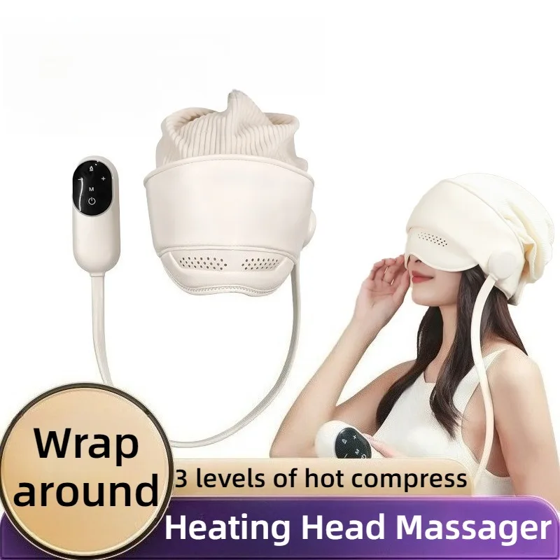 Wrap-around Heating Head Massager Professional Portable Low Noise Head Eyes Massage Machine Visible Bionic Massage Instrument
