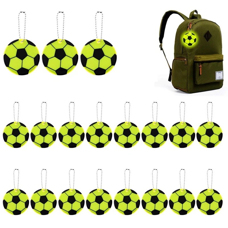 Safety Reflector Pendants Football Reflective Pendant High Visibility Safety Backpack Reflective Strips Football For Bag Durable