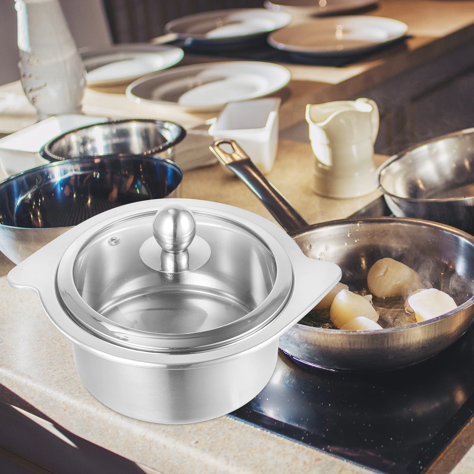 

1 шт., маленькая горячая кастрюля с крышкой, портативная кастрюля для приготовления лапши, супа, рагу, кастрюля, кухонная посуда, кастрюля для супа, контейнер для молока