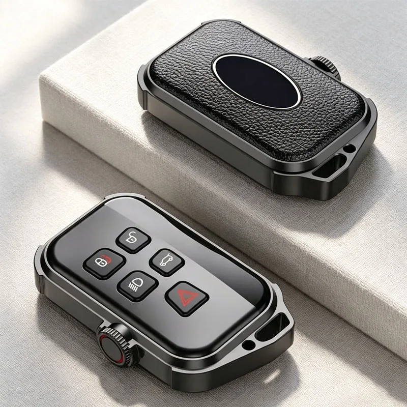 New Fashion Leather Car Key Case Cover Protector Shell for Land Rover Range Rover Sport Evoque Velar Freelander 2 Discovery 5 6