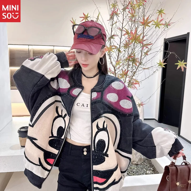 

Disney Sequined Quilted Jacket, Oversized Cartoon Coat for Women