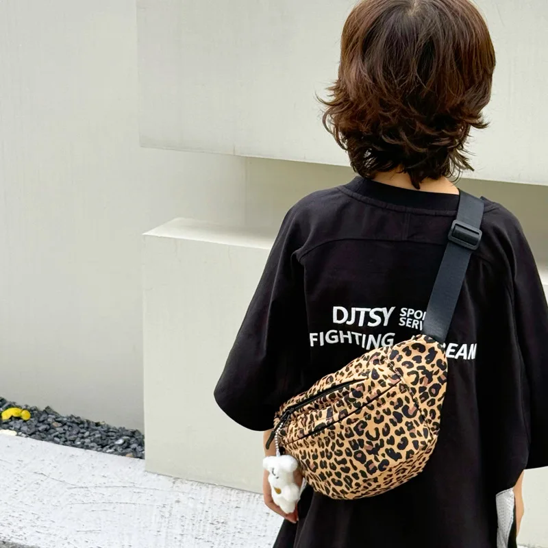 

Children Chest Bags Trend Fashion Leopard Print Crossbody Bag for Women Sport Waist Bag Purse and Handbags Mother Kids Bag Сумка