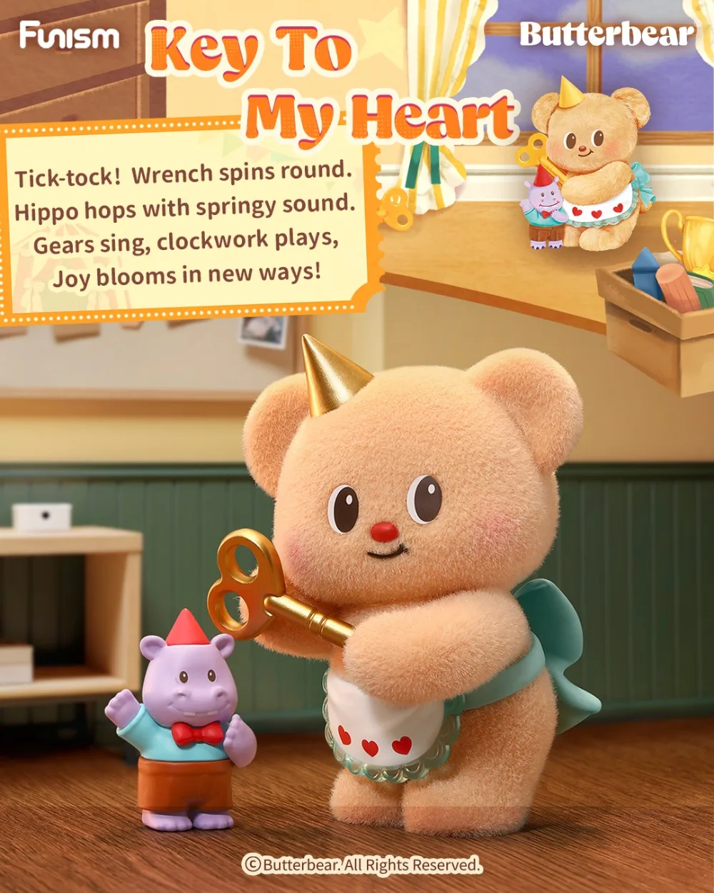 FUNISM Butterbear Adorable Influencer Series Blind Box Cute Action Figure Toy Birthday Gift for Collection Series Blind Box