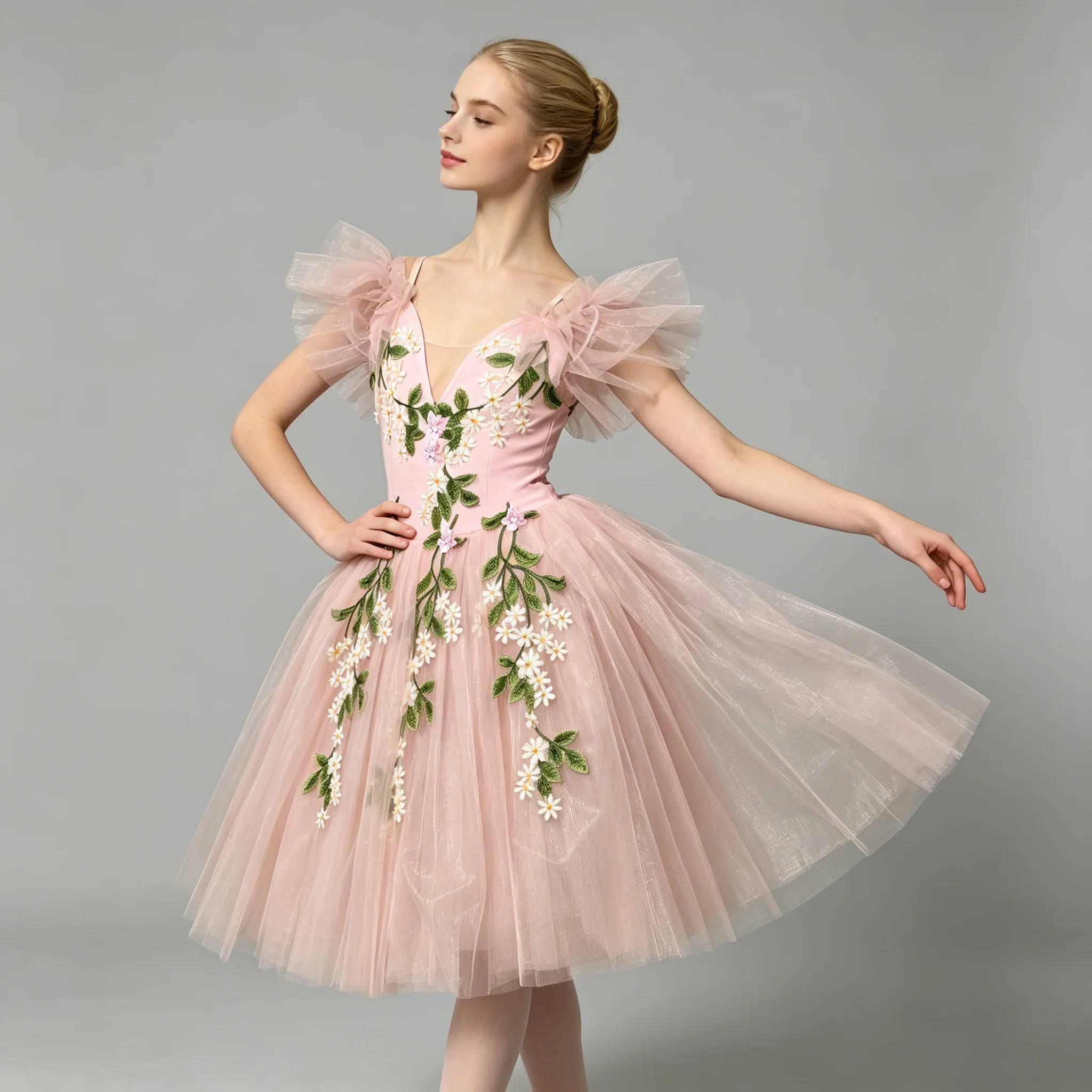 girls-pink-spaghetti-strap-ballet-dress-3d-floral-embroidery-tulle-skirt-kids-stage-performance-recital-princess-dance-costume