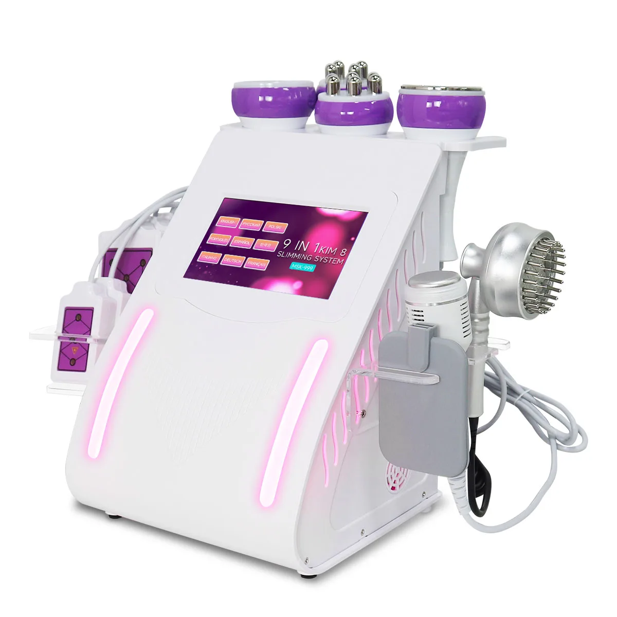 

9 in 1 80K Frequency Ultrasonic Cavitation Body Vibration Massager Vacuum RF Laser Molding Machine Fat Reduce Skin Tightening