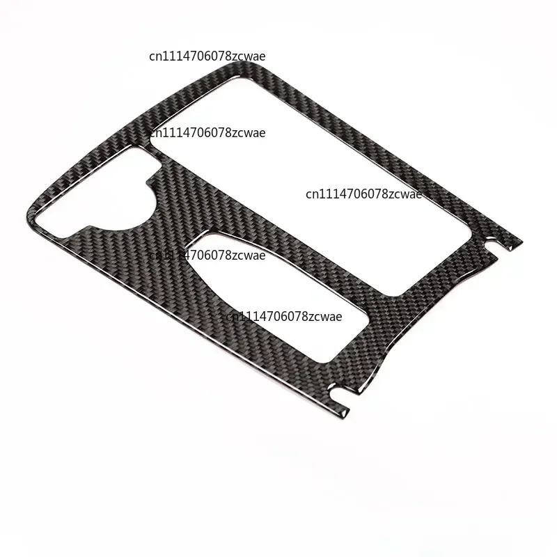 For Mercedes Benz C E Class W204 W207 W212 2007-2013 Soft Carbon Fiber Car Console Cup Holder Cover Trim Sticker Car Accessories