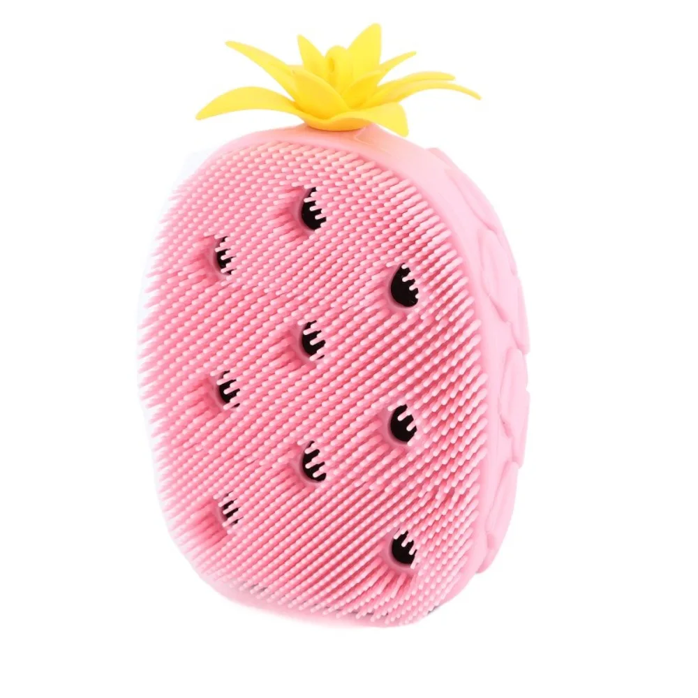 

Candy Color Fruit Shape Shower Brush Non-Slip Soft Hair Silicone Shampoo Brush Exfoliation Bath Supplies Shower Massage Brushes