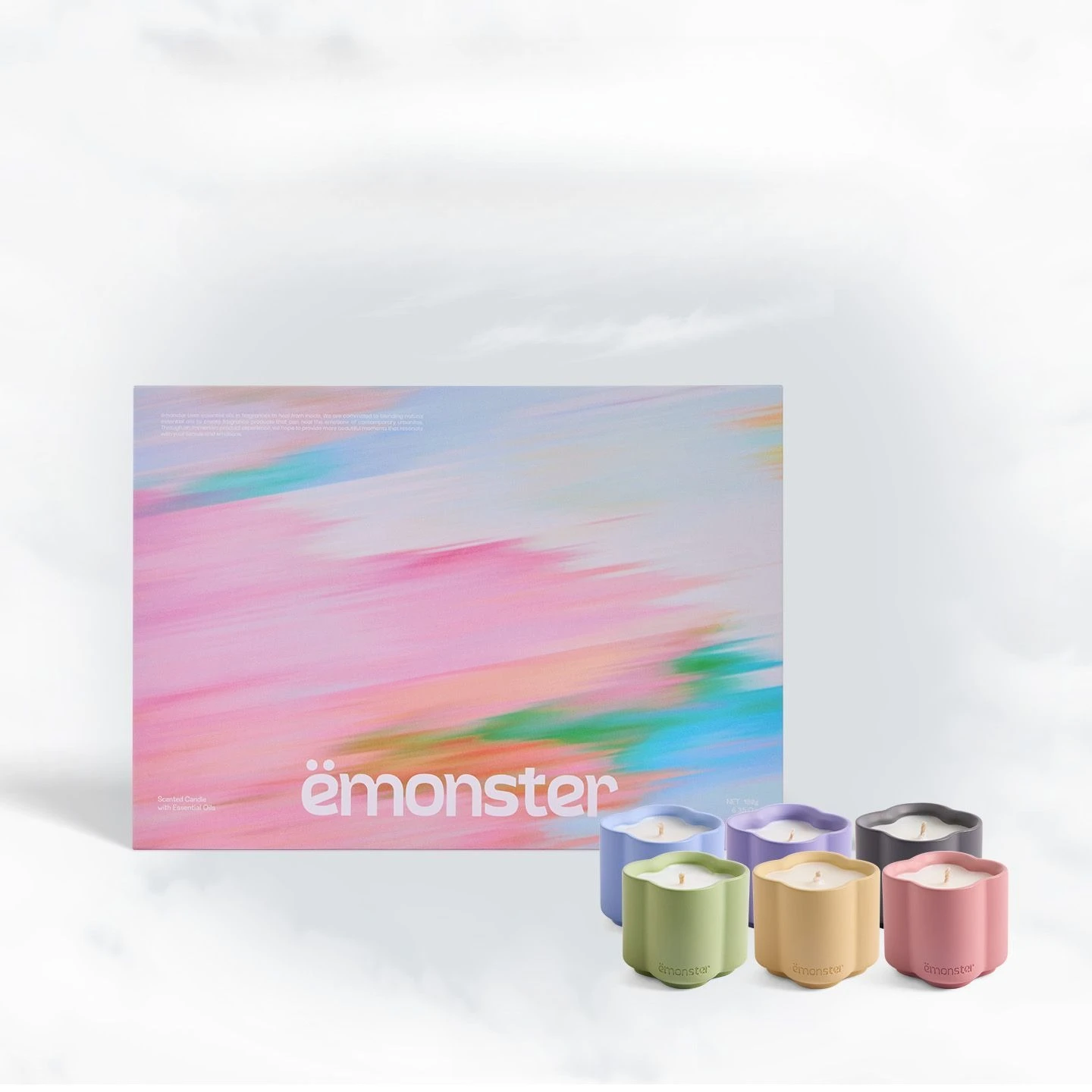 Four-leaf clover scented candle for indoor household use, high-end essential oil fragrance, birthday souvenir gift box 30gx6