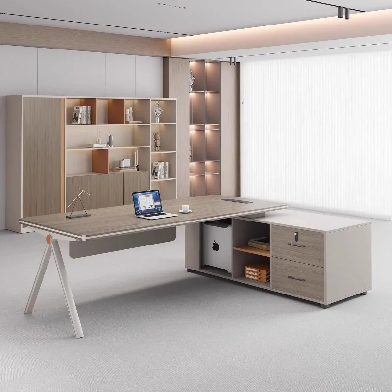 

Office furniture boss table simple modern president desk desk large class desk manager table office table chair combination