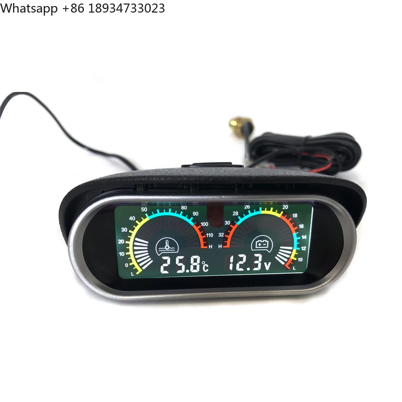 

Car 2 in 1 LCD Digital Display Voltmeter Gauge & Water Temp Temperature Gauge Universal