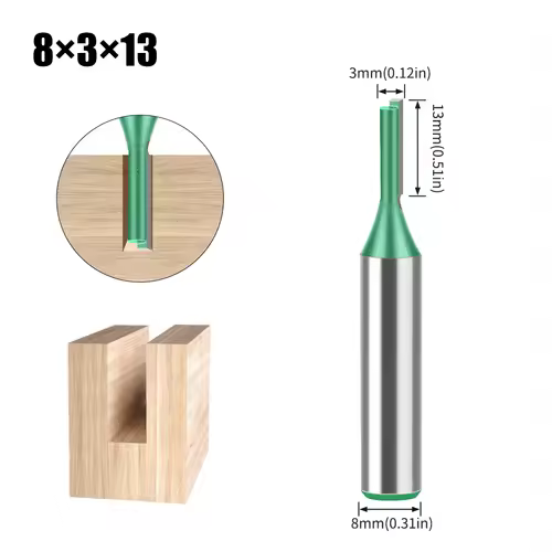 3mm-20mm Diameter 8mm Shank Straight Bit Tungsten Carbide Single Double Flute Router Bit Wood Milling Cutter For Woodwork Tool - Image 24
