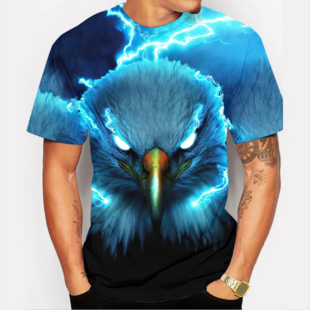 American Eagle Graphics T-Shirt For Men 3D Print Tees Animal Camisetas Pattern Short Sleeve Tops Summer Casual Men\'s Clothing