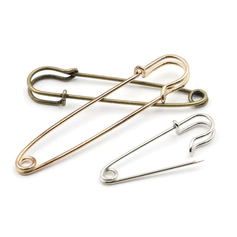 30Pcs/Set Safety Pins Large Metal Brooch Pins for Lock Jewelry Blankets Clothes DIY Craft Making Sewing Tools Needles Accessory