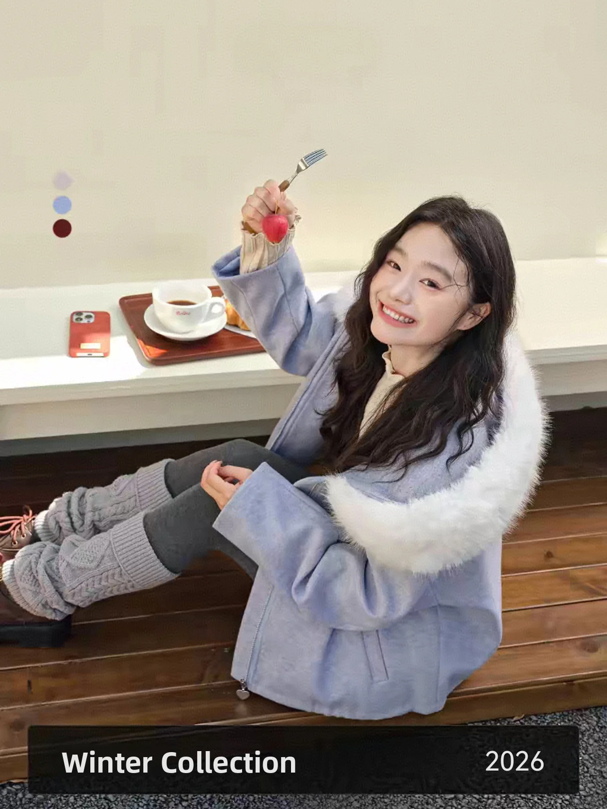 

Фиолетовое шерстяное пальто с капюшоном и меховым воротником, женское, в стиле оверсайз, красное, эксклюзивно онлайн, новинка осень-зима 2026