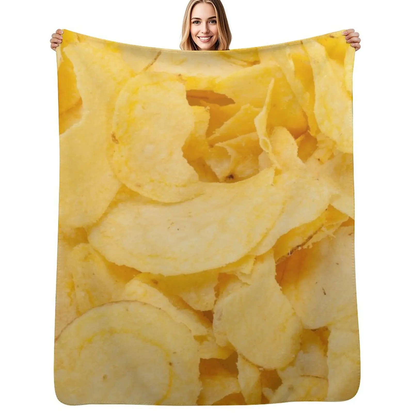 potato chips Throw Blanket Large Blankets For Sofas Nap Bed linens Beautifuls Blankets Sofas Of Decoration Blankets