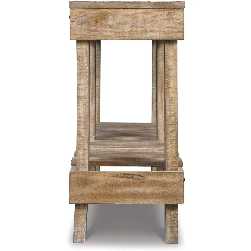 Susandeer Rustic Farmhouse Console Sofa Table, Brown