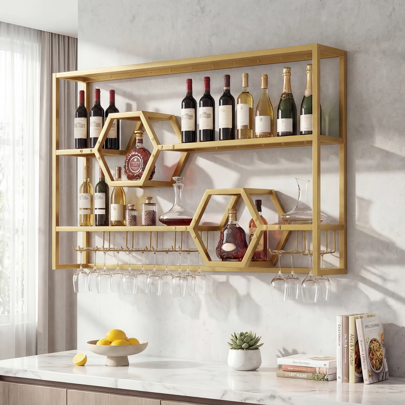 Настенная винная полка 47 дюйм – обзор и цена Wine Rack Wall Mount