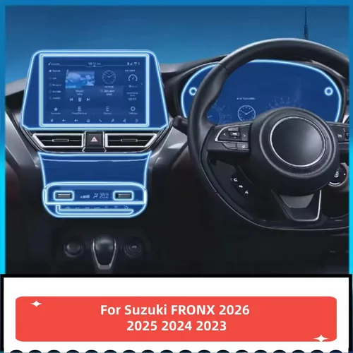 Consola central de puerta de coche, película protectora antiarañazos de TPU para navegación de salpicadero multimedia para Suzuki FRONX 2024-2025, película Interior de coche