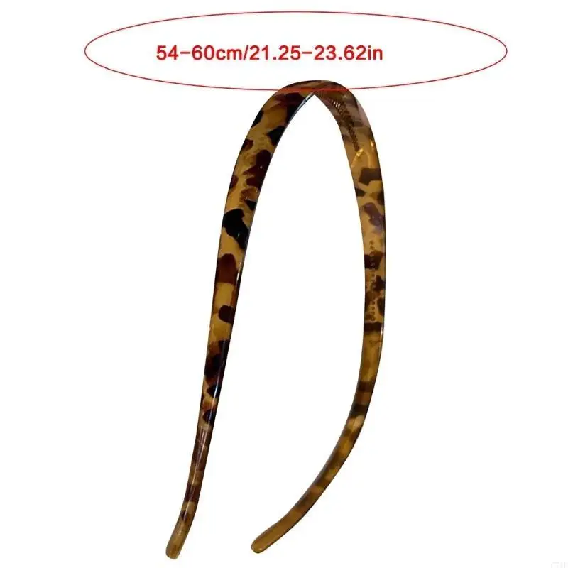 C71F Antislip hoofdband Bruidsmake-up hoofddeksels voor zonnebrillen Brillen Luipaardprint hoofdband