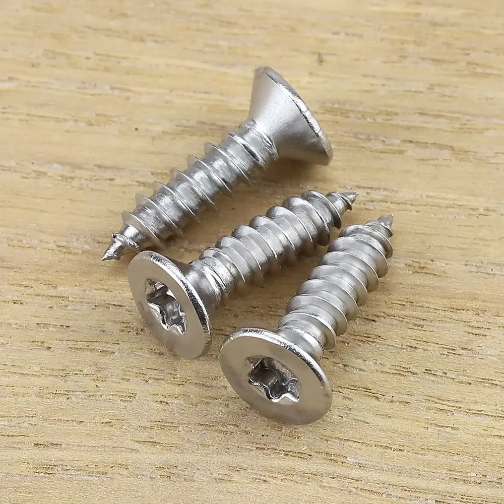 Stainless Steel Thread Self-tapping Screw Kit M3 M4 Countersunk Head Screws Torx Sheet Wood Metal Furniture Fasteners Screws
