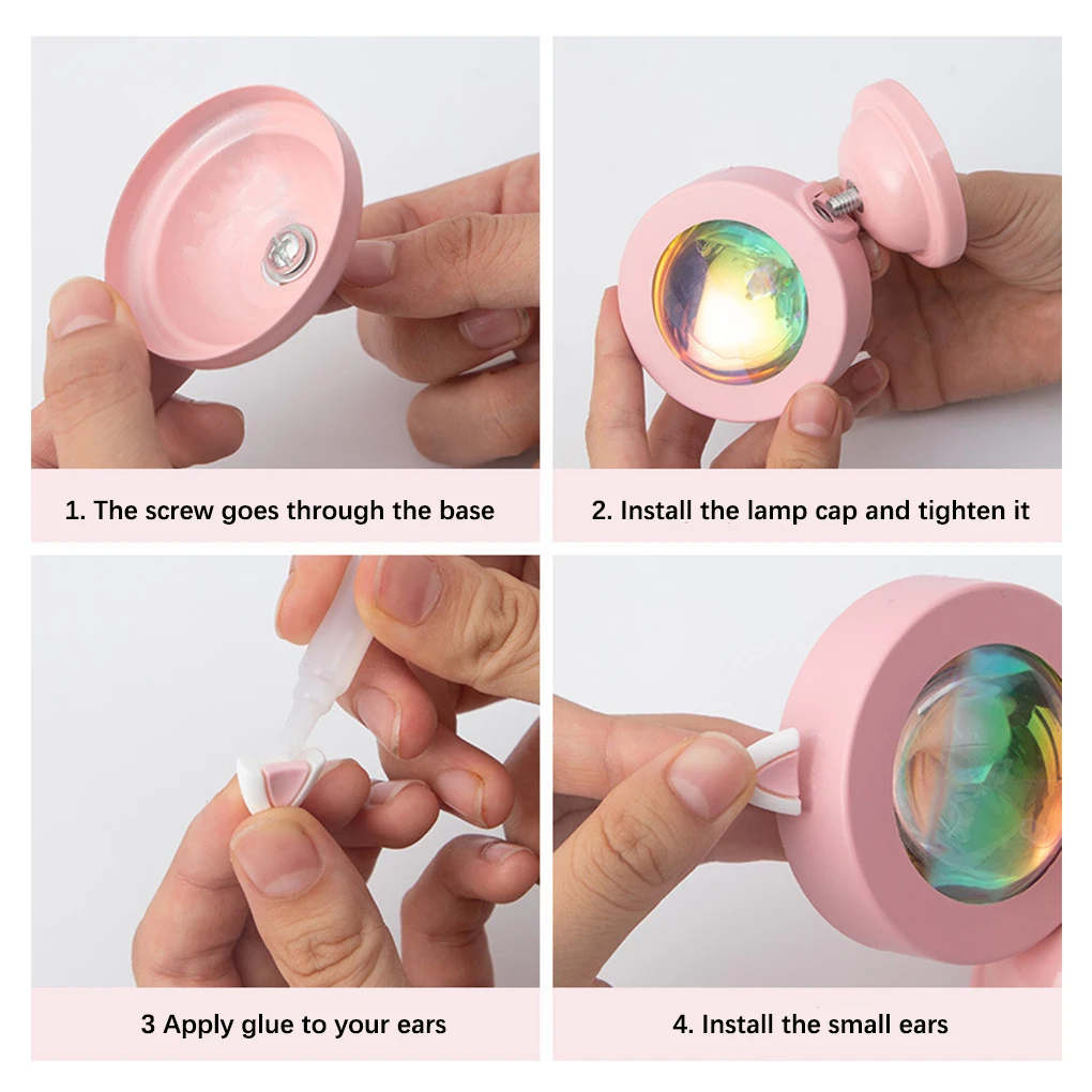 Desktop Sunset Projection Night Light, Table Lamp, Atmosferas Presentes, Sala de estar, Tipo Dormitório, Bonito, Moda