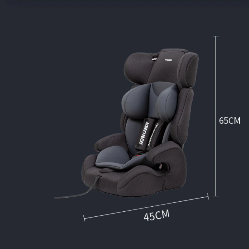 EG81 Foldable Child Car Seat, Travel-Friendly Safety Booster for 9 Months to 12 Years, Portable Baby Chair, Compact Car Seat