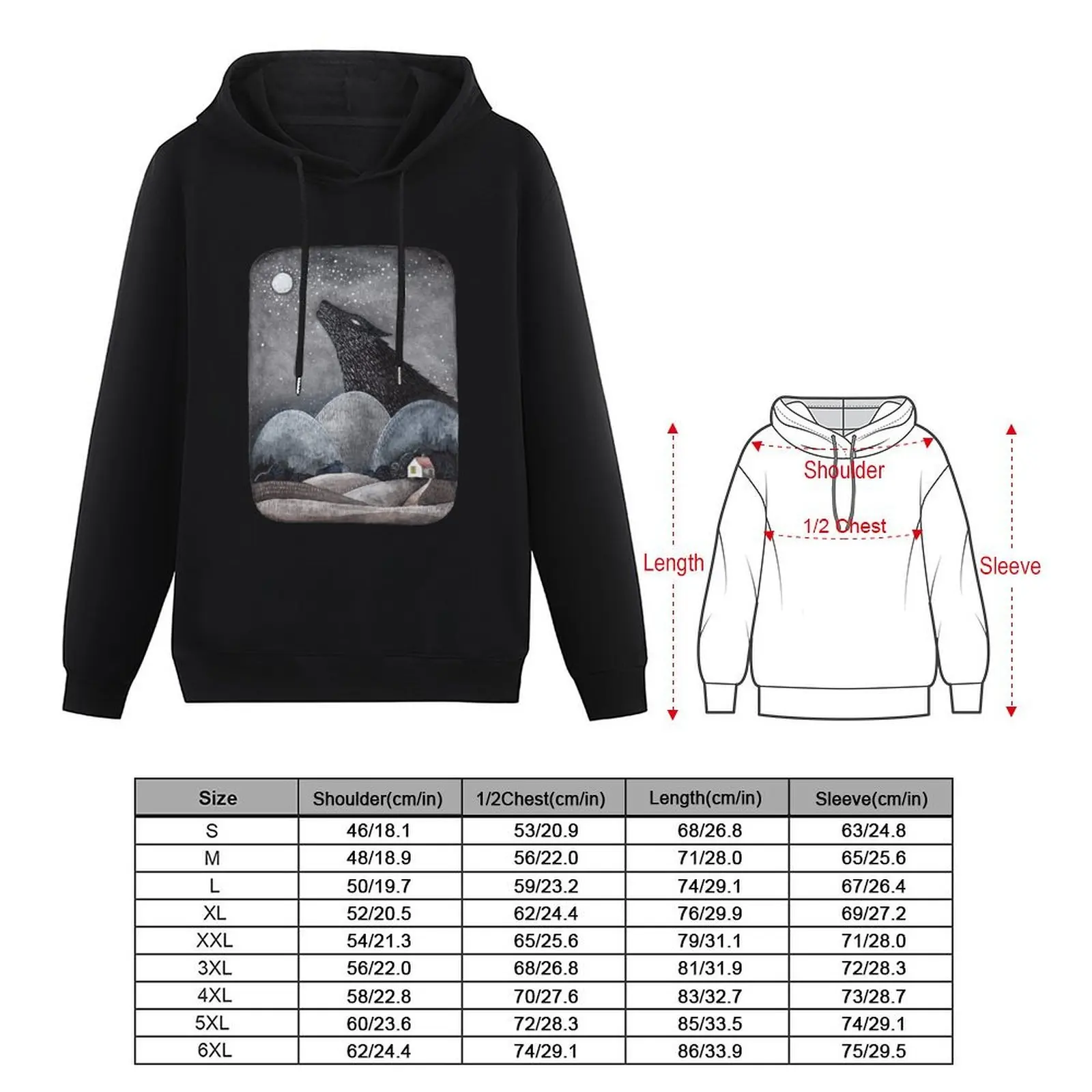Spirit of Wolf Hoodie men's autumn clothes men's coat aesthetic clothing korean autumn clothes hoodies for men