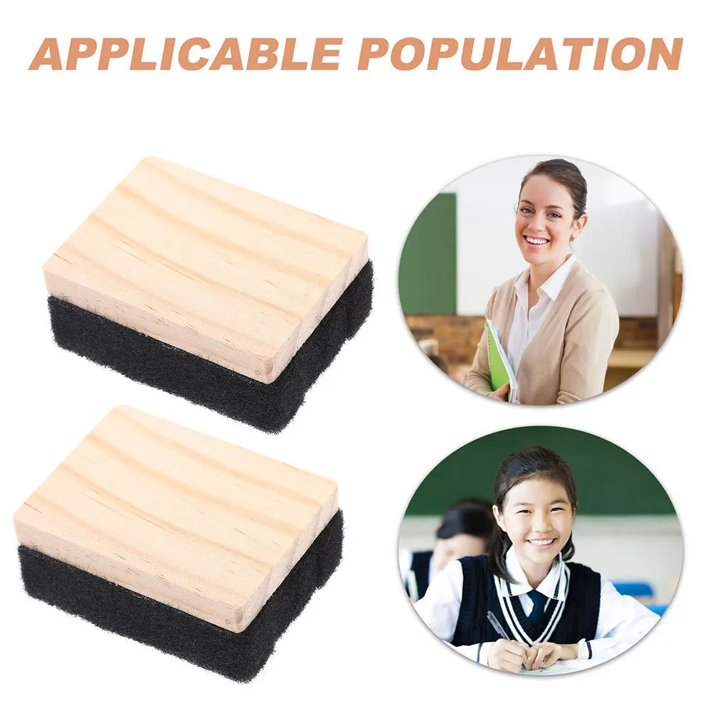 Borrador de pizarra de 8 Uds., Material de fieltro de madera, eliminador de tiza eficiente para aulas, oficinas, hogares, suministro de herramientas de borrado compacto