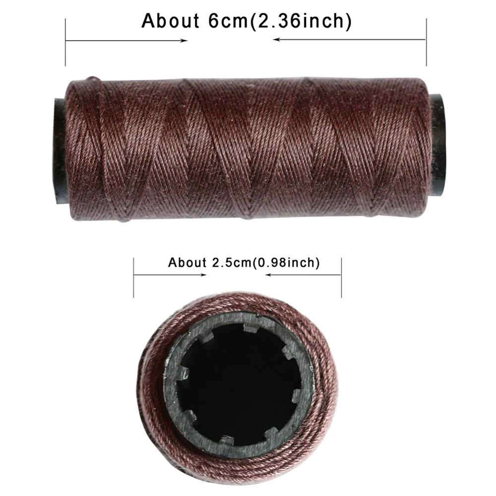 3/5 Rolls Sewing Threads Using for Hand Sewing Hair Extensions Making Wigs DIY (Black, Brown, Dark Brown, Beige, Khaki)