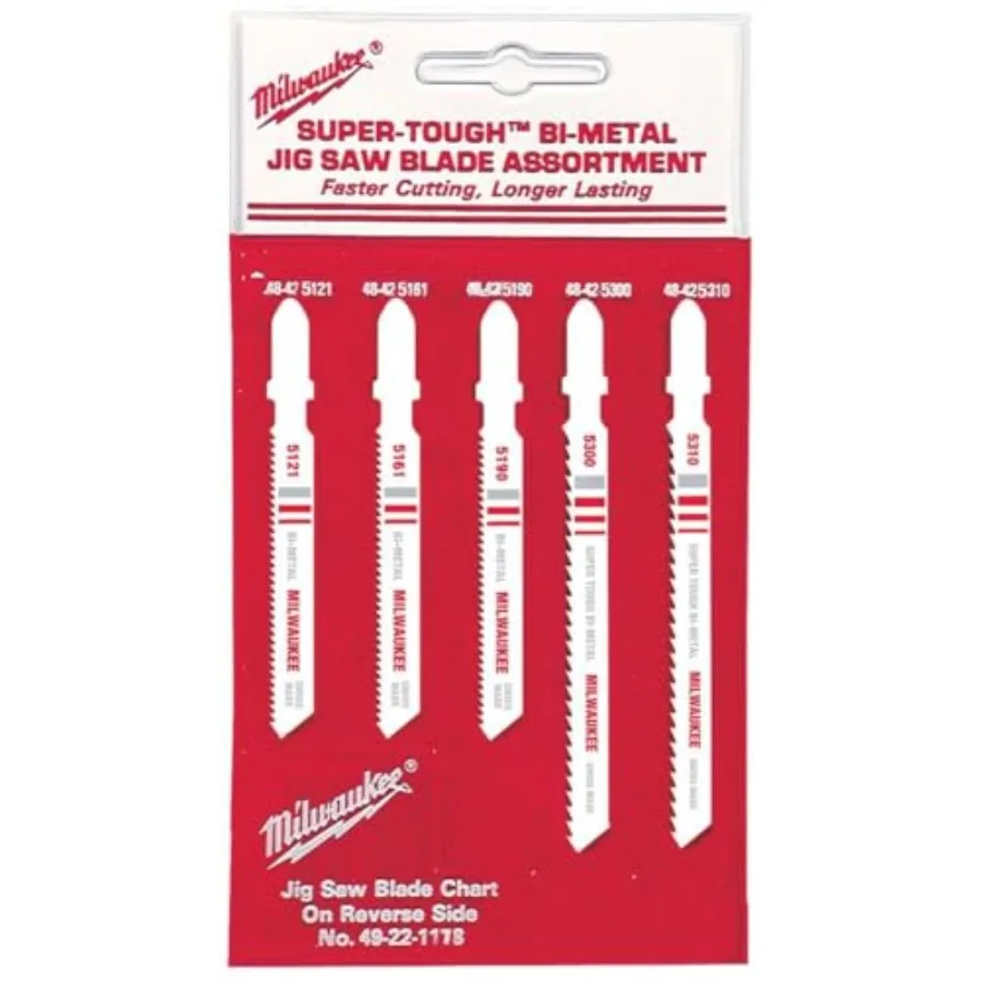 

49-22-1178 T-Shank Metal/Wood Cutting Jig Saw Blade Assortment 15-Pack