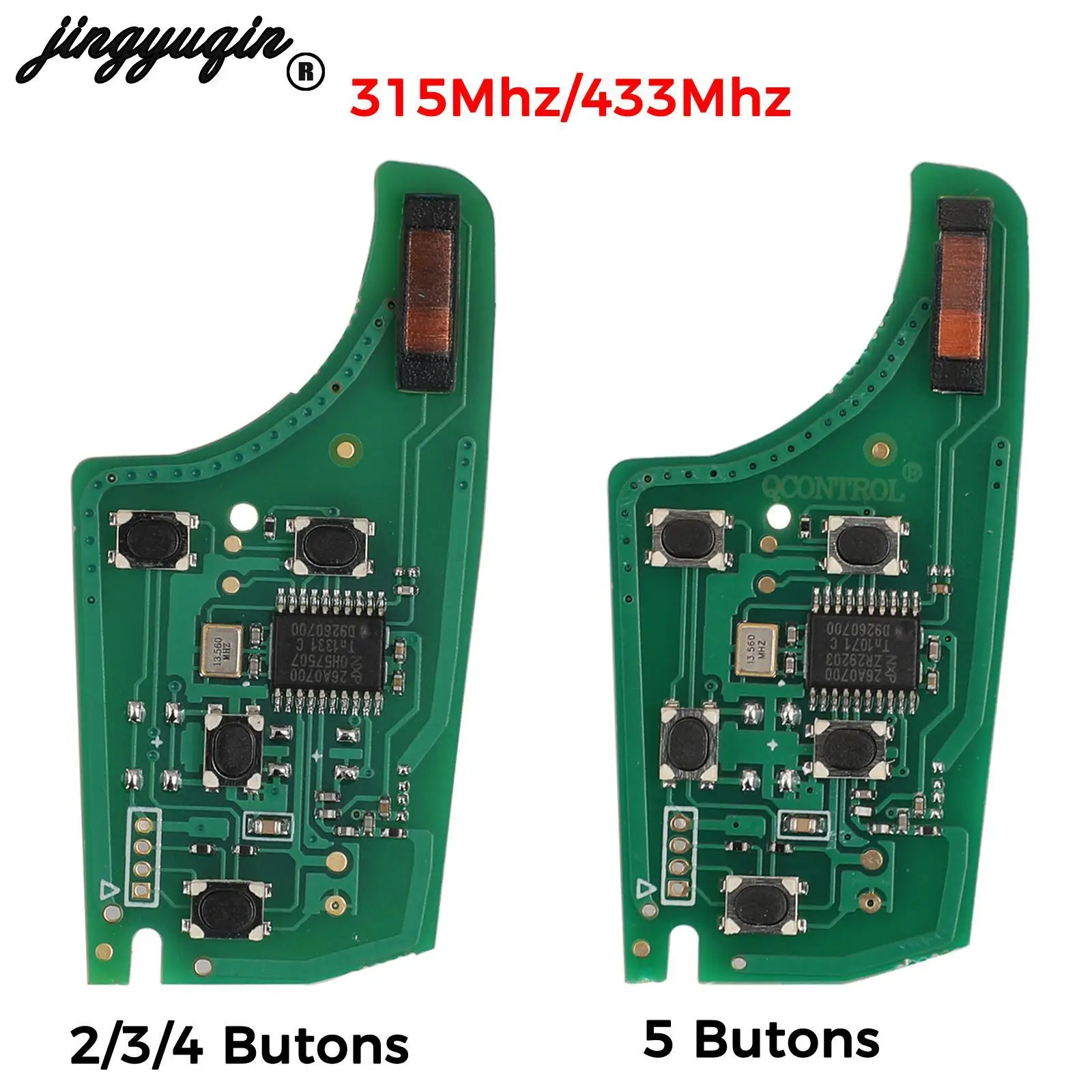 jingyuqin for Chevrolet Malibu Cruze Aveo Spark Sail Opel/Vauxhall 2/3/4 BTN 315/433MHz Car Remote Key Circuit Board Electronic