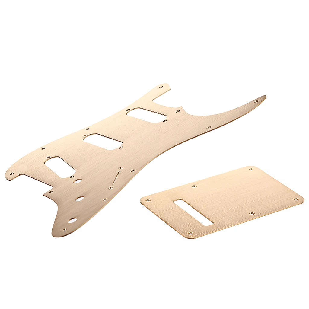 11-Hole Anodized Aluminum Electric Guitar SSS Pickguard for Fender Stratocaster ST Style Guitar Shield Plate with Back Cover