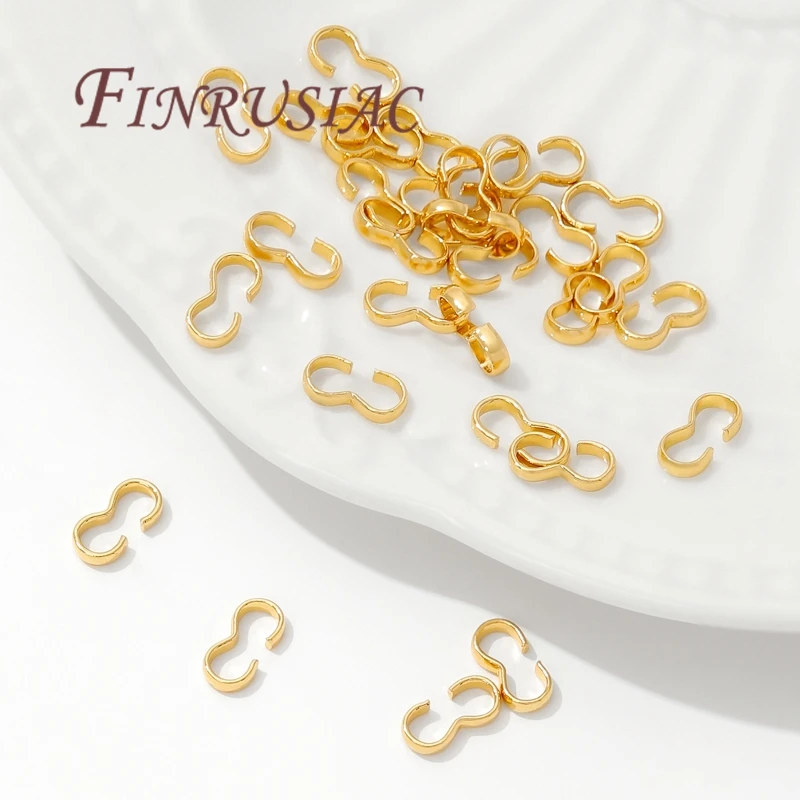 50-100Pcs 18K Gold Plated 3 Shape Clasps Connectors For Jewelry Making,Clasp For Bracelets Accessories DIY Jewelry Making